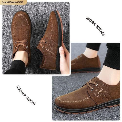 product_image_name-Men'S-brown Sneakers for walking Breathable sneakers flexible Lace up -4