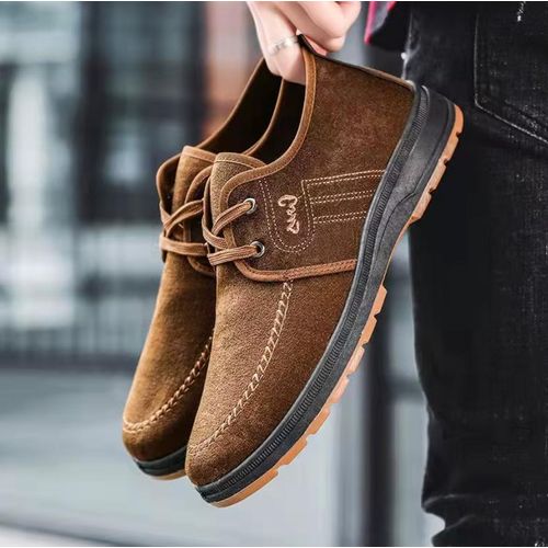 product_image_name-Men'S-brown Sneakers for walking Breathable sneakers flexible Lace up -5