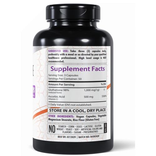 product_image_name-HealthFare-Glutathione Reduced Form (1000mg) - 120 Caps-2