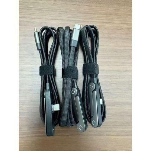 Generic 240W Folded Stand Braided Elbow Folding, USB to Type C Data Cable - image 3