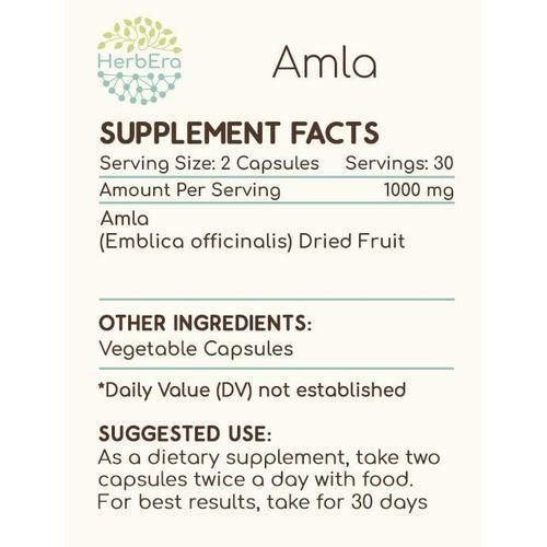 HerbEra Amla 60 Capsules, 500 Mg - image 4