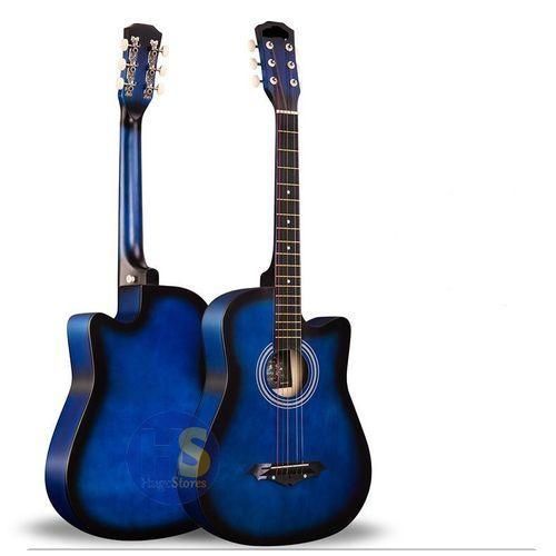 Generic Acoustic Box Guitar With Bag And Strap - Blue