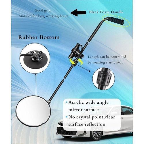 product_image_name-Generic-Portable Hand Held Vehicle Search Mirror with Light-2