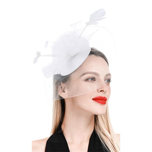 White hats and fascinators deals