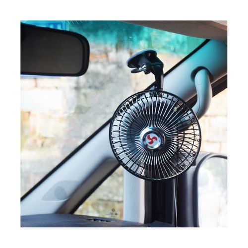 12 Volt Auto Fan with Suction Cup Extra cooling for cars