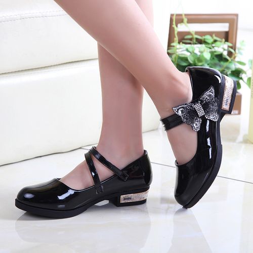 Fashion Black Girls Low Heel Princess Shoe | Jumia Nigeria