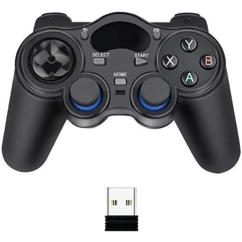 product_image_name-TD-2.4G USB Wireless Gaming Controller Gamepad For PC/Laptop Computer(Windows XP/7/8/10) & PS3 & Android & Smart Phone Tablet PC Smart TV Box (Black)-1