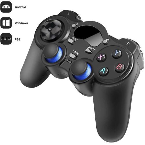 product_image_name-TD-2.4G USB Wireless Gaming Controller Gamepad For PC/Laptop Computer(Windows XP/7/8/10) & PS3 & Android & Smart Phone Tablet PC Smart TV Box (Black)-2