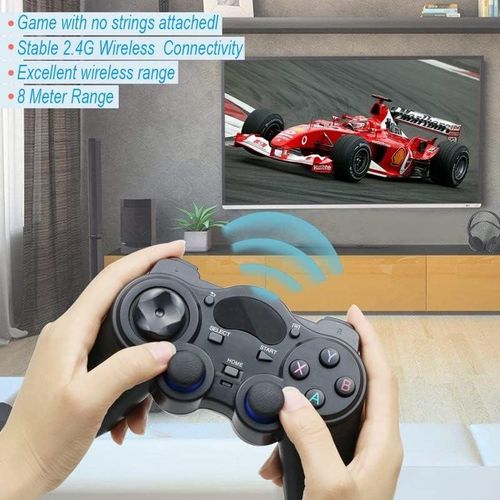 product_image_name-TD-2.4G USB Wireless Gaming Controller Gamepad For PC/Laptop Computer(Windows XP/7/8/10) & PS3 & Android & Smart Phone Tablet PC Smart TV Box (Black)-3