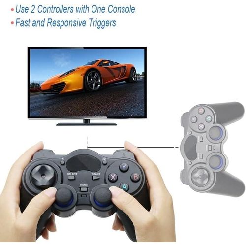 product_image_name-TD-2.4G USB Wireless Gaming Controller Gamepad For PC/Laptop Computer(Windows XP/7/8/10) & PS3 & Android & Smart Phone Tablet PC Smart TV Box (Black)-4