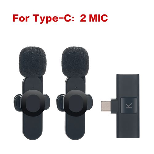 BOMGE Camera Wireless Lapel 2 Lavalier Microphone