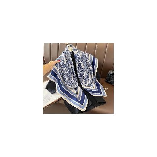 product_image_name-Scarf & Turbon-Luxury Vintage Blue Neck Scarf-1