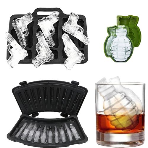 Silicone Mold Ice Cube Tray 3D Form Whiskey Wine Cocktail Ice Cube Trays  Molds