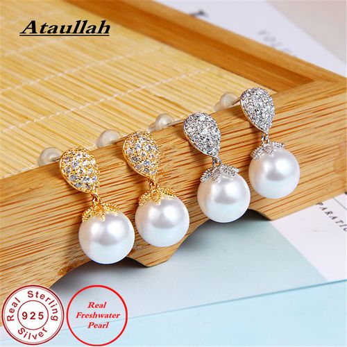 Elegant Real Natural Freshwater Pearl Earrings for Women Irregular Drop Raw  Baroque Pearl Tassel Stainless Steel Hoop Earrings - AliExpress