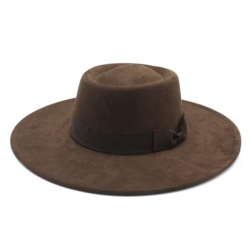 product_image_name-Luxury Collection-Coffee brown SUPERIOR QUALITY LUXURY FEDORA HATS, FOR MEN/LADIES-1
