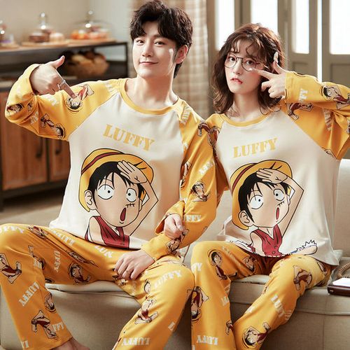 Fashion Pajama Set Long Sleeves Couple Lover Family Matching