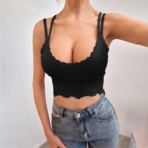 Sexy Women Solid Bralette Bustier Crop Top Bra Shirt Vest