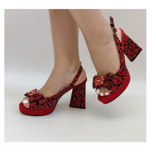 Fashion Cute Wine-red Ladies Wedge Heel Sandals