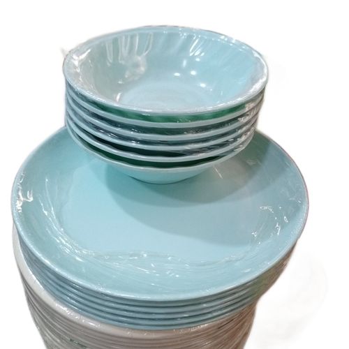 product_image_name-Generic-12 Pieces Unbreakable Ceramic Plates (Soup And Flat ) Blue-1