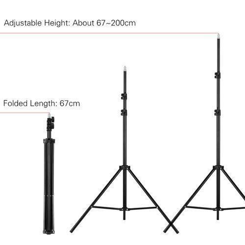 Generic Adjustable Metal Tripod Light Stand Max. Height 2M/6.6ft - image 2