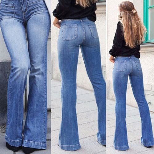 Flare Jeans Women's Low Waist Trousers Aesthetic Denim Pants Streetwear  Jeans