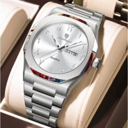 product_image_name-POEDAGAR-Luxury silver stainless steel Men's Wristwatch-2