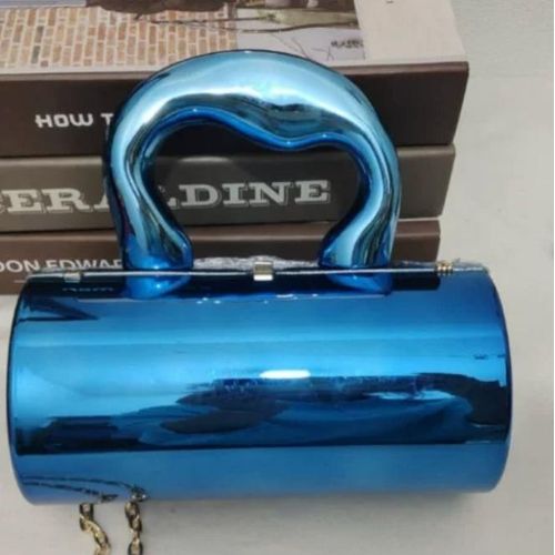 product_image_name-Fashion-Acrylic BOX Clutch Handbag - Blue-1