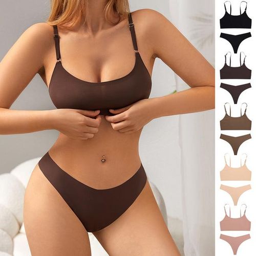  Ladies Sexy Ice Silk Thong Seamless Low Waist Panties