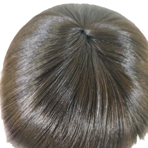 product_image_name-Noble-Synthetic Wig Heat Resistant Fiber Color 2 Straight Hairstyle Made Machine Wig with bang Hair Synthetic Hair Wig For Women-5