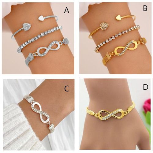 product_image_name-Fashion-Ladies Elegant Crystal Bracelet With Diamonds Gold Bracelets Gift For Women-2