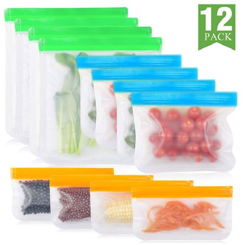 10pcs BPA-Free Reusable Food Storage Bags - Leakproof Snack and Sandwich  Bags for Lunch, Marinating, and Keeping Food Fresh - Wishupon