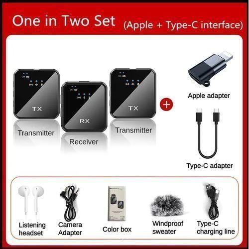 Generic LONGER HOURS 3 In 1 Wireless Lapel Microphone For IPhone/Android Users/Content Creation