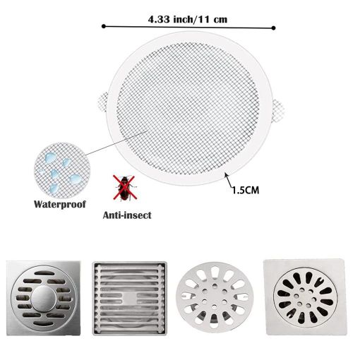 50 Pack Disposable Shower Drain Hair Catcher Mesh Sticker Strainers for  Shower