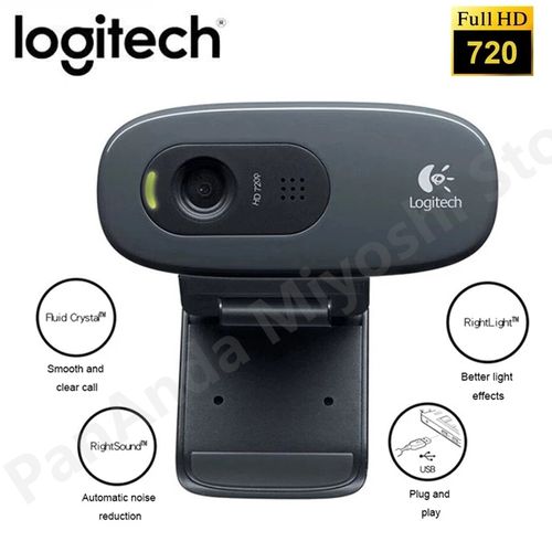 Logitech C270 HD Vid 720P Webcam With MIC Micphone Video Calling