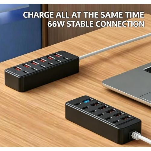 Generic 12 In 1 6PD 6USB 66w Fast Charger Power Socket - image 3