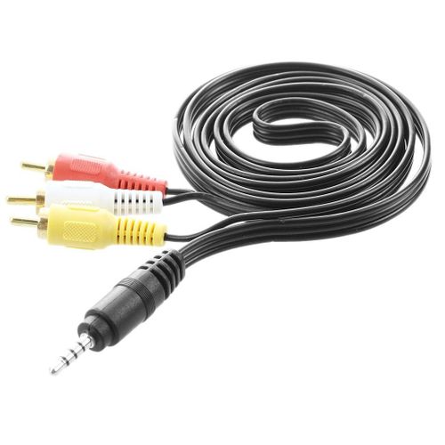 Onvian 3.5mm to 3 RCA Male Plug to RCA Stereo Audio Video Male AUX Cable  5FT Cord