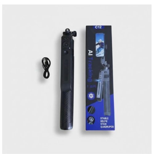 Generic C12 AI Tracking Selfie Stick Quadrupod - image 2
