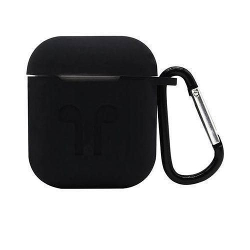 Generic SOLID AirPods 1/2 Earphone Protective Case -Black