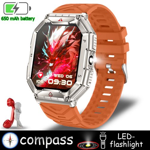 product_image_name-Generic-LED Flashlight 2.01 Inch HD Compass Sports Heart Monitor 650mAh Smartwatch-1