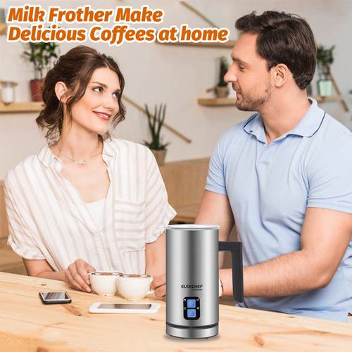 BioloMix Milk Frother 4 in 1 Electric Milk Steamer for Hot and Cold Milk  Froth Coffee Foam Maker for Cappuccino, Latte, Hot Milk