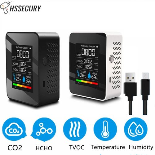 5 In 1 Air Quality Detector, Multifunctional Co2 Tester With