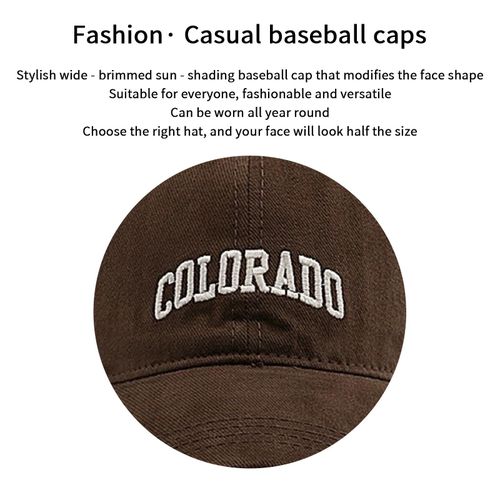 product_image_name-Fashion-Unisex Brown Washed Denim Baseball Cap – Retro Breathable Casual Hat-8