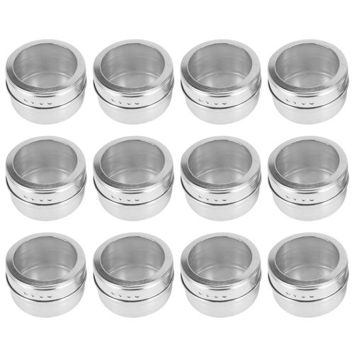 Generic 12pcs set Clear Lid Magnetic Spice Tin Jar Stainless Steel Jumia Nigeria