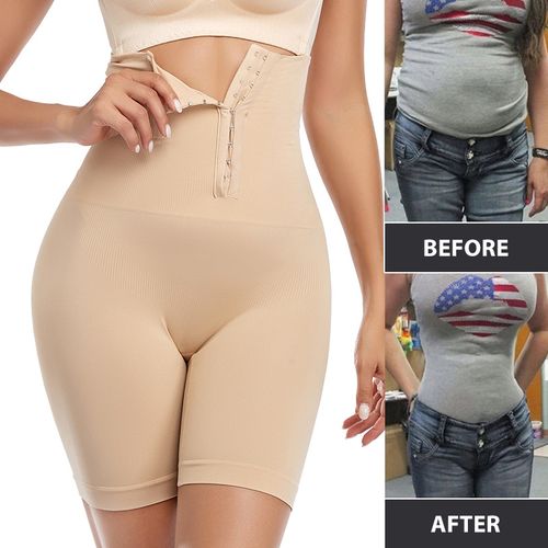 Fashion (Beige)2022 New Spandex Shapewear For Women Faja Tummy Control  Panties High Waist Body Shaper Underwear Adjustable Waist Cincher Brief DOU