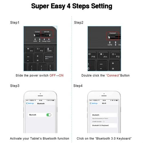 Generic Wireless bluetooth keyboard for tablet mobile phone desktop computer - image 6
