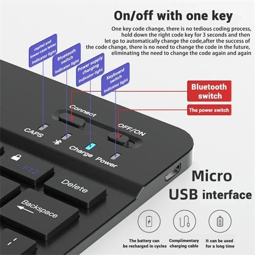 Generic Wireless bluetooth keyboard for tablet mobile phone desktop computer - image 7