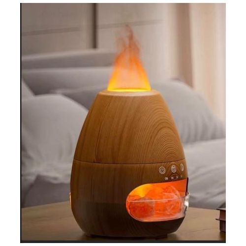 product_image_name-Generic-SALKING 2-in-1 Himalayan Salt Lamp Diffuser, Cool Mist Humidifier, Aromatherapy & Himalayan Salt Therapy, 100% Pure Himalayan Salt, Ultrasonic Essential Oil Diffuser with Ambient Glow, 150ml (Dark)-1
