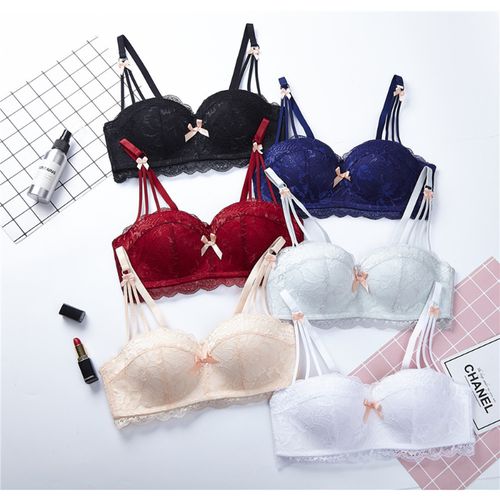 Generic Women's Lingerie Super Push Up Bra Wireless Lace Bralette Thick  Padded Sexy Underwear Girls Seamless Bras Sujetador B C Cup