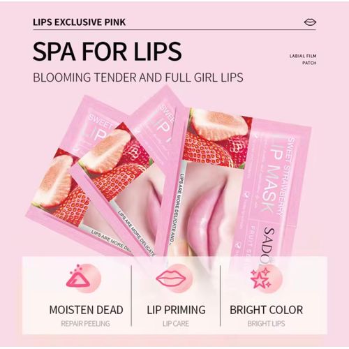 product_image_name-SADOER-1-10pcs Fruits Lip Mask Moisturizing Nourishing Collagen Lip Patches Plump Lips Beauty Skincare Lips Pads Lipmask Skin Care-5