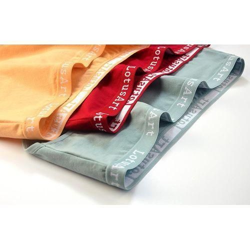 ONIBENZ 2pcs Red/Blue Sexy High-Cut Cotton Panties (95% Cotton/5% Spandex